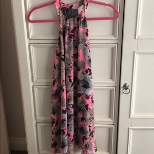 ASTR pink and grey floral swing dress - xs